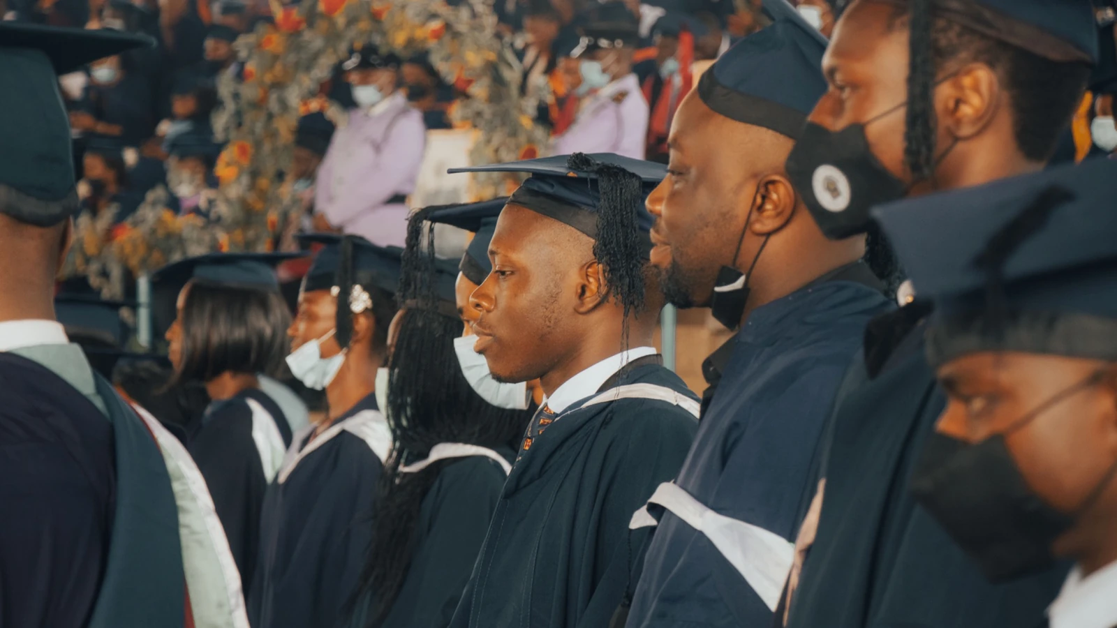 South African graduates at a graduation ceremony